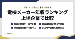 上場電機メーカーの年収ランキングで比べられる、規模・年齢・事業会社・非上場と外資の4つの見方