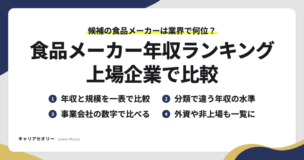 食品メーカーの年収ランキングで比べられる、年収と規模・分類ごとの水準・事業会社の数字・外資系や非上場の会社の4つの見方