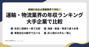 運輸・物流業界の年収ランキングで比べられる、年収と規模・海運と鉄道と物流の水準・事業会社の数字・非上場の大手の4つの見方