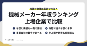 機械メーカーの年収ランキングで比べられる、規模・分野・事業会社・非上場と外資の4つの見方